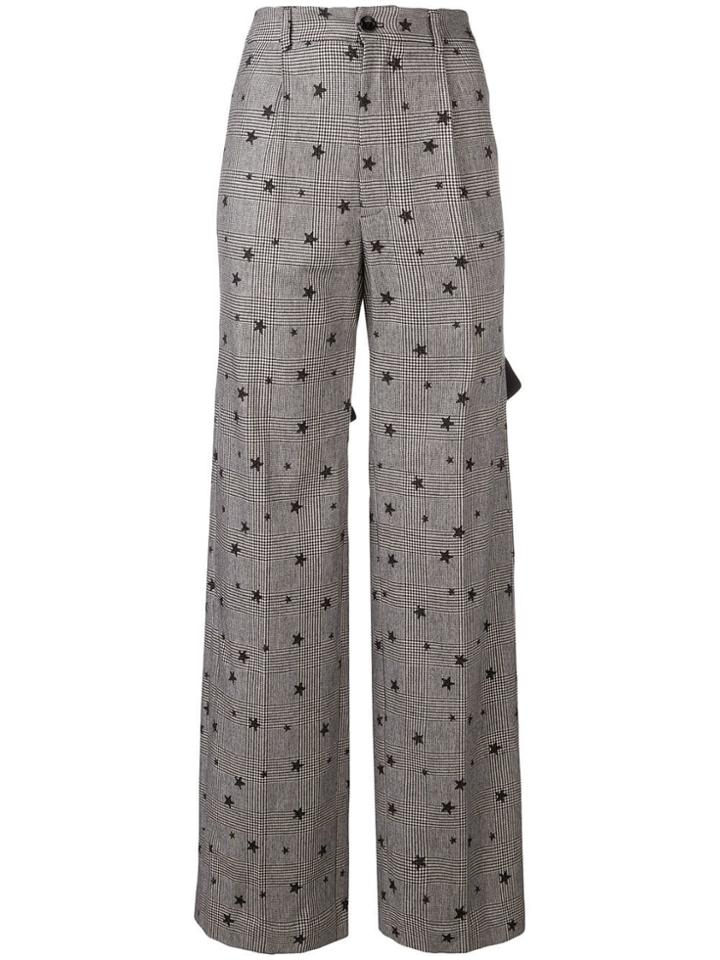 Seen Star Embellished Trousers - Black