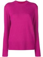 Calvin Klein Long-sleeve Fitted Sweater - Pink & Purple