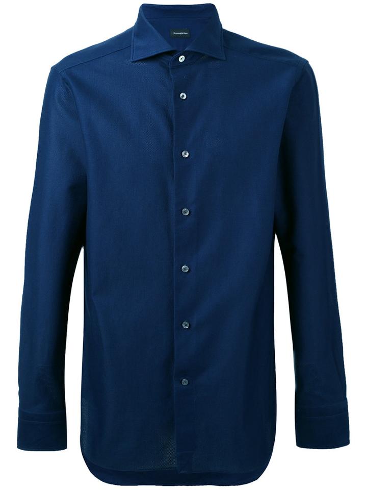 Ermenegildo Zegna - Classic Shirt - Men - Cotton - 39, Blue, Cotton