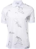 Alexander Mcqueen - Victorian Skeleton Print Polo Shirt - Men - Cotton - S, White, Cotton