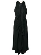 Ssheena Ruched Tie Neck Midi Dress - Black