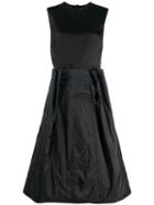 Maison Margiela Dual-fabric Dress - Black