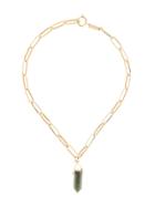 Isabel Marant Crystal Drop Link Chain Necklace - Gold