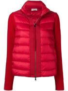 Moncler Panelled Puffer Jacket - Red