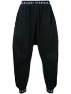 Strateas Carlucci - Panel Drop-crotch Sweatpants - Men - Cotton - L, Black, Cotton