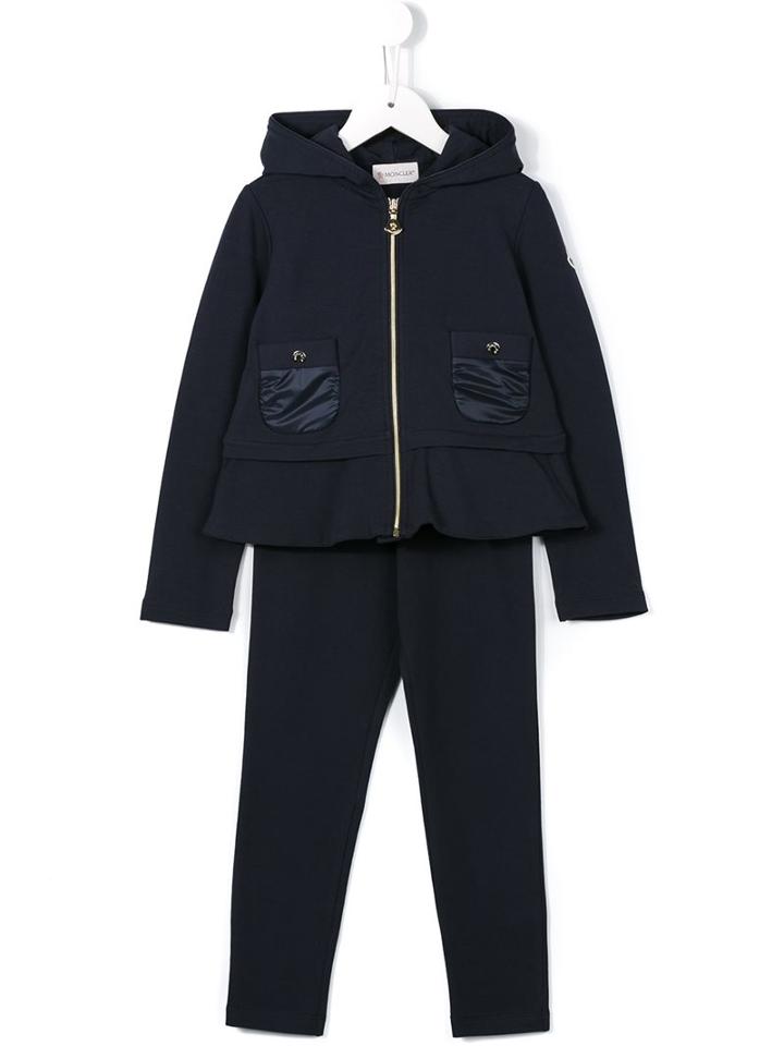 Moncler Kids Contrast Pocket Tracksuit, Boy's, Size: 10 Yrs, Blue
