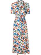 Hvn Floral Print Dress - White