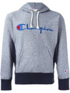 Champion Embroidered Logo Hoodie, Men's, Size: Large, Blue, Cotton/polyester
