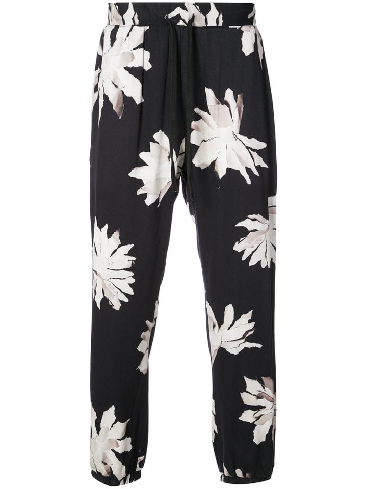 Osklen Flower Print Sweat Pants - Blue