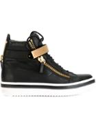 Giuseppe Zanotti Design Ben Hi-top Sneakers, Men's, Size: 41, Black, Leather/rubber