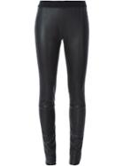 Ann Demeulemeester Leather Leggings, Women's, Size: 38, Black, Leather