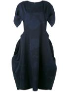 Comme Des Garçons - Stain Print Draped Dress - Women - Polyester/wool - S, Blue, Polyester/wool