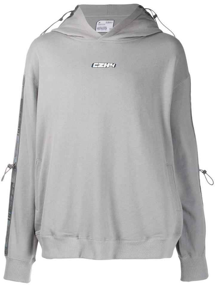 C2h4 Drawstrings Hoodie - Grey