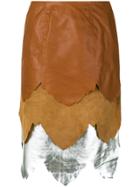 Jw Anderson Layered Skirt - Brown