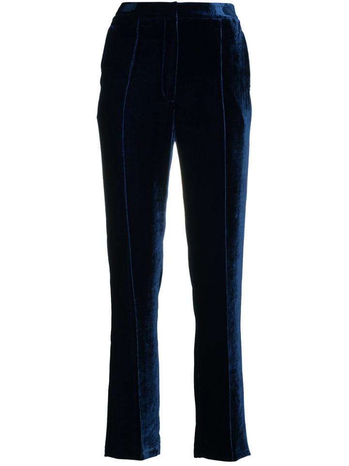 Golden Goose Deluxe Brand High Waisted Velvet Trousers - Blue