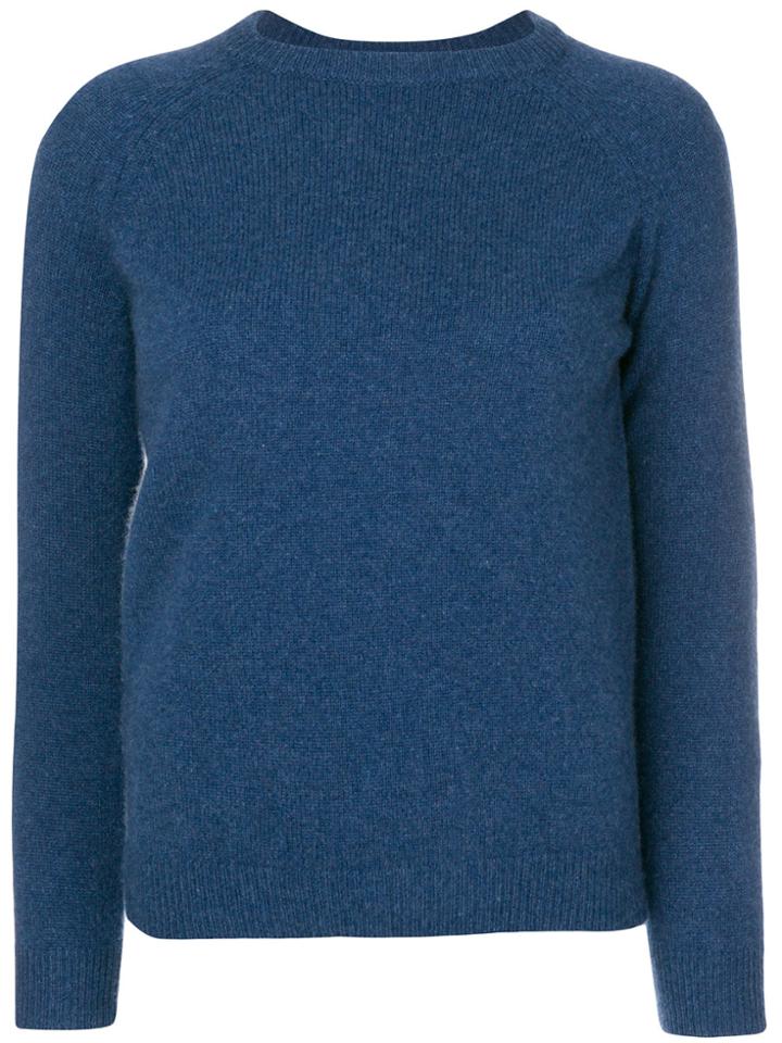 Liska Cashmere Crew Neck Sweater - Blue