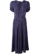 Altuzarra Ruffle Sleeve Dress, Women's, Size: 42, Blue, Silk