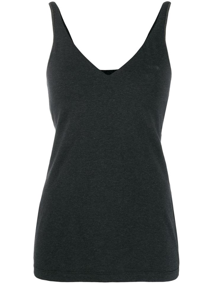 Brunello Cucinelli V-neck Tank Top - Grey