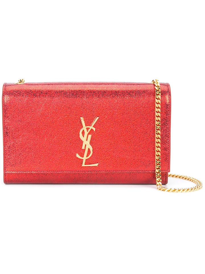 Saint Laurent - Monogram Chain Wallet - Women - Leather - One Size, Women's, Red, Leather