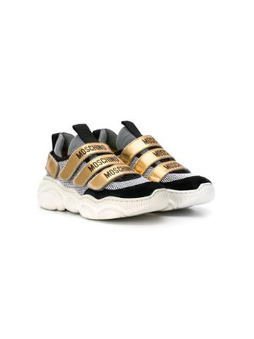 Moschino Kids Teen Touch Strap Sneakers - Black