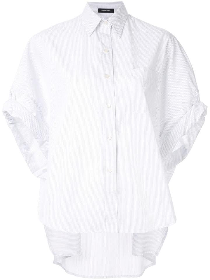 R13 Pinstripes Rolled-sleeve Shirt - White