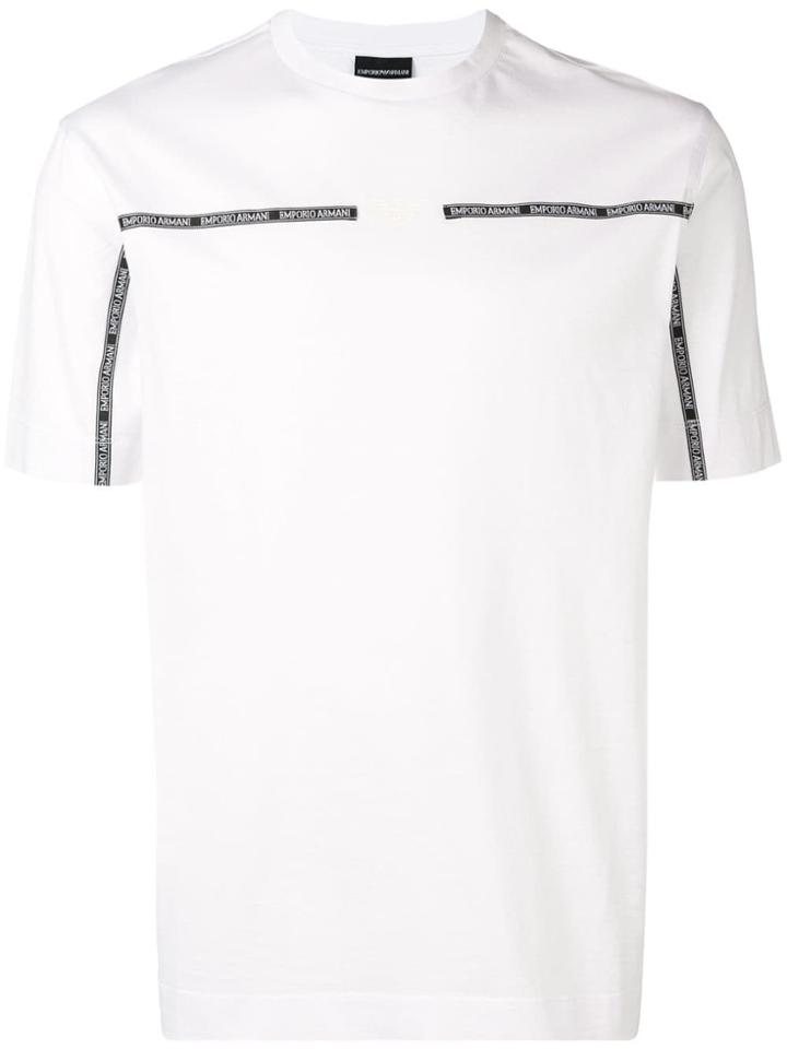 Emporio Armani Logo Trimmed T-shirt - White