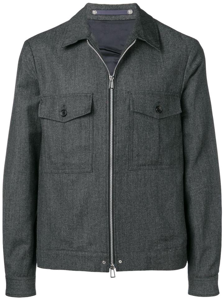 Ps By Paul Smith Twill Patch Pocket Jacket - Grey