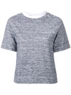 Julien David - Crewneck T-shirt - Women - Cotton - S, Blue, Cotton