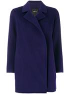 Theory Double-breasted Fitted Coat - Pink & Purple