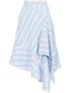 Palmer / Harding Asymmetric Striped Skirt - Blue