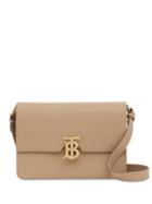 Burberry Small Monogram Motif Leather Crossbody Bag - Neutrals