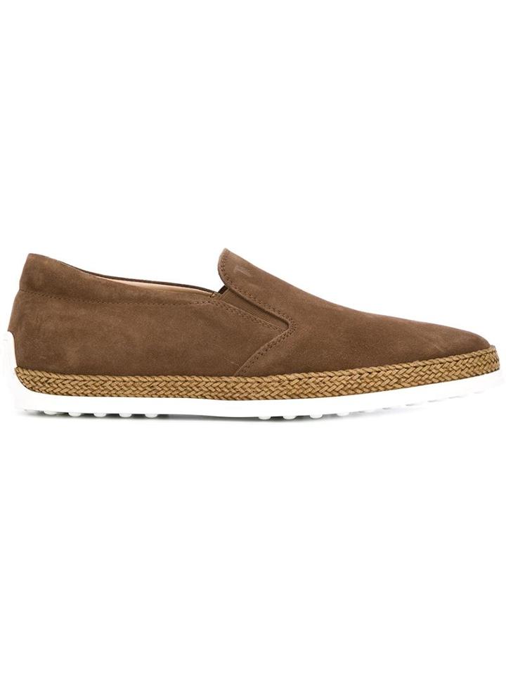 Tod's Rope Trim Slip-on Loafers