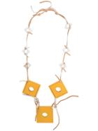 Corto Moltedo Square Charms Necklace - Yellow