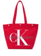 Calvin Klein Jeans Utility Tote Bag - Red