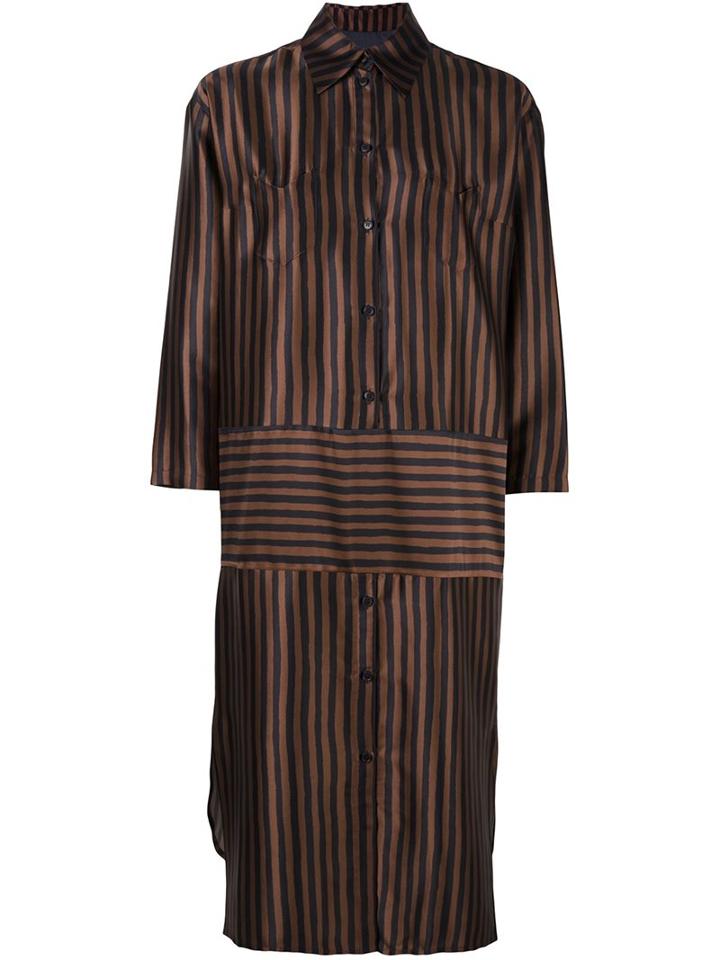 Christian Wijnants 'dagne' Dress, Women's, Size: 40, Brown, Silk/spandex/elastane/cupro