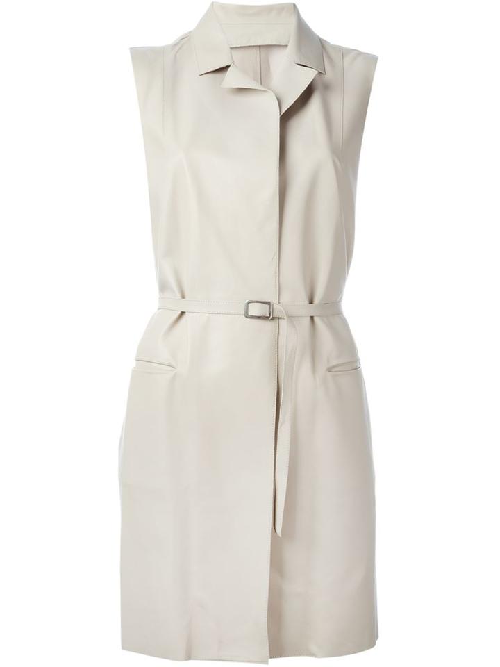 Eleventy Sleeveless Belted Jacket