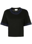3.1 Phillip Lim Cropped Trimmed T-shirt - Black