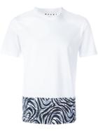 Marni Printed T-shirt, Men's, Size: 50, White, Cotton
