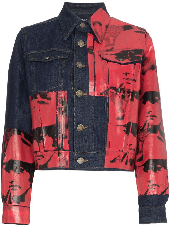 Calvin Klein 205w39nyc X Andy Warhol Dennis Hopper Print Denim Jacket