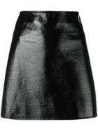 Courrèges Patent Mini Skirt - Black