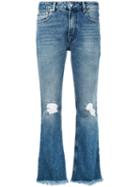 Msgm - Flared Jeans - Women - Cotton/polyester - 38, Blue, Cotton/polyester