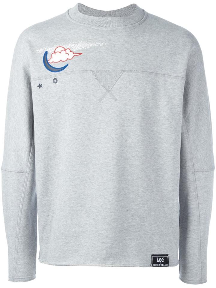 House Of Holland 'hoh X Lee Collaboration' Sweatshirt, Men's, Size: Xl, Grey, Cotton