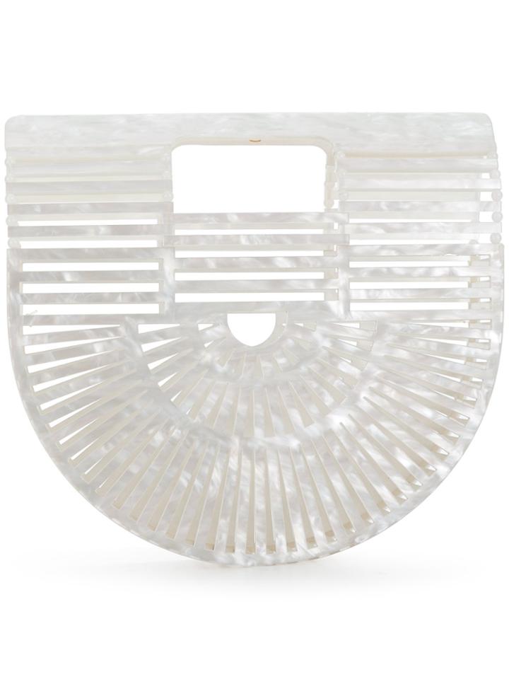 Cult Gaia Acrylic Ark Mini Tote Bag - White