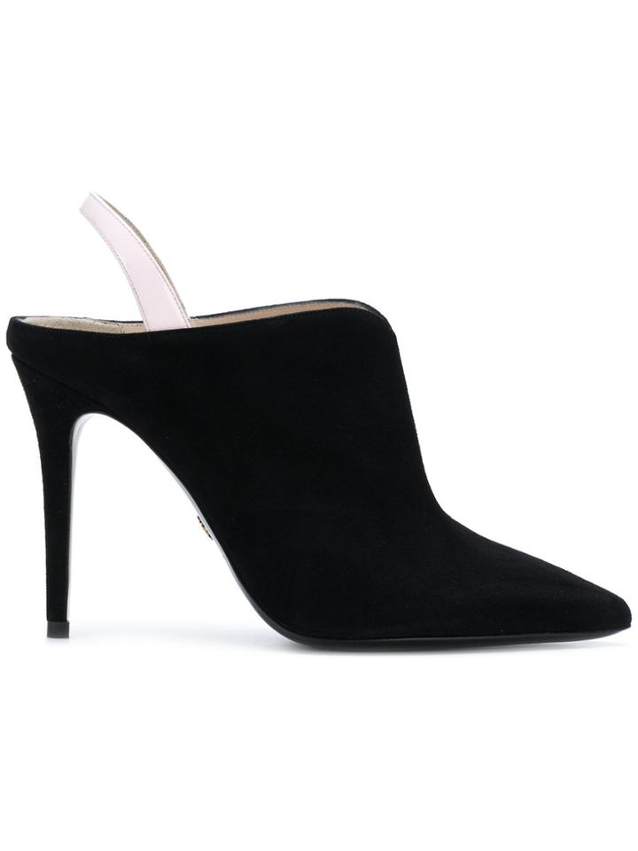 Roberto Cavalli Cut Out Mule Pumps - Black