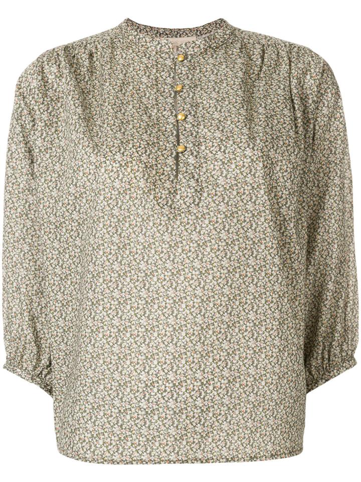 Vanessa Bruno Printed Mandarin Shirt - Green