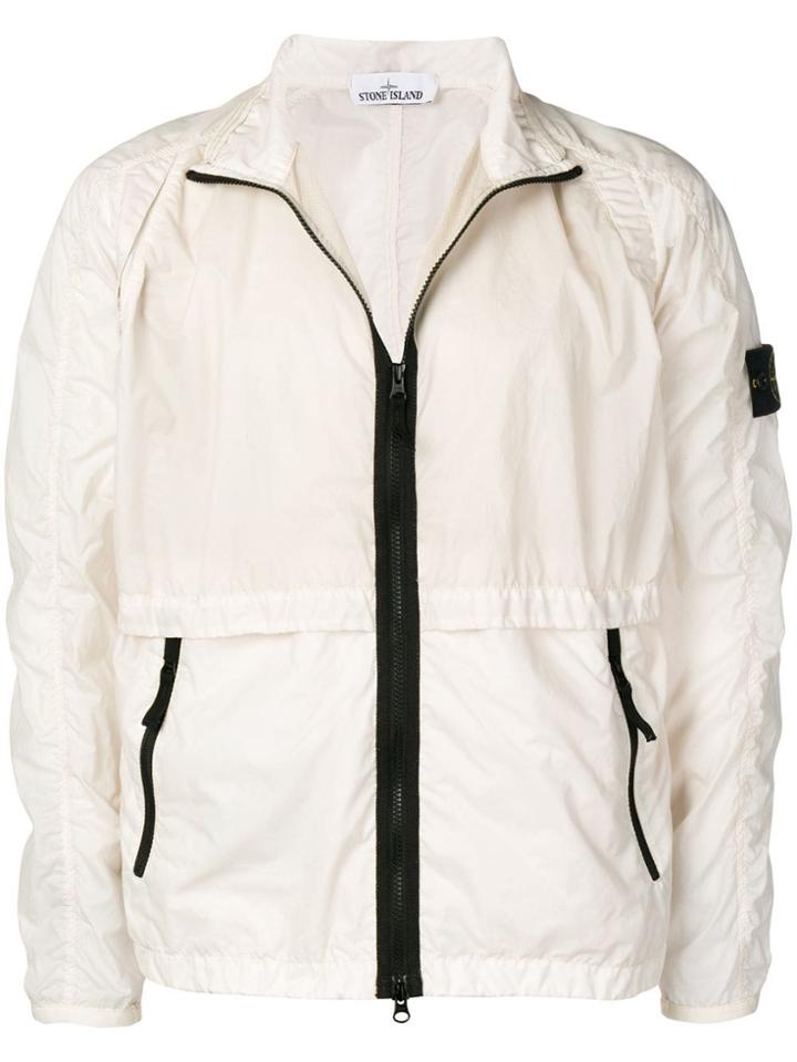 Stone Island Logo Patch Lightweight Jacket - Neutrals