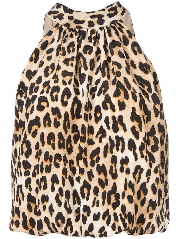 Alice+olivia Maris Leopard Print Top - Brown