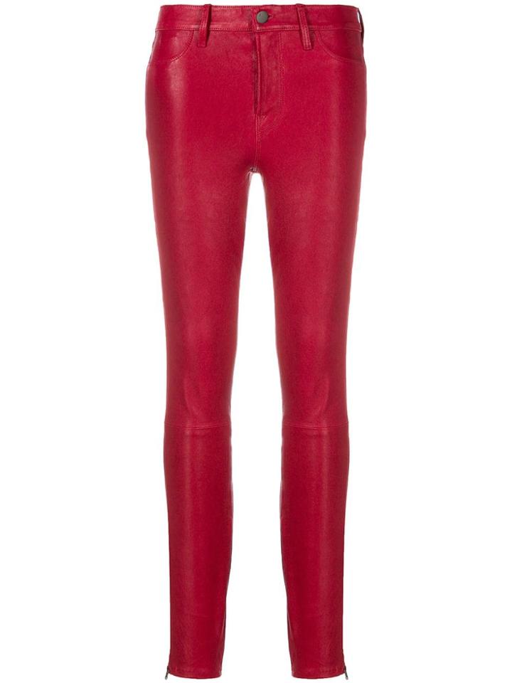 J Brand Skinny Trousers - Red