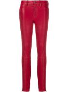 J Brand Skinny Trousers - Red
