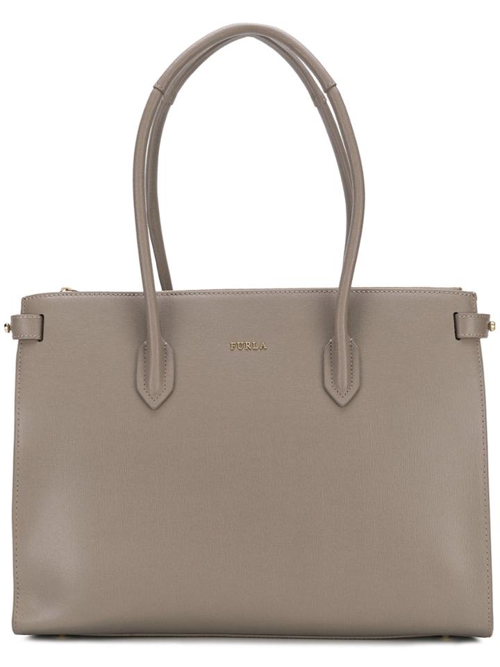 Furla Medium Pin Tote - Grey